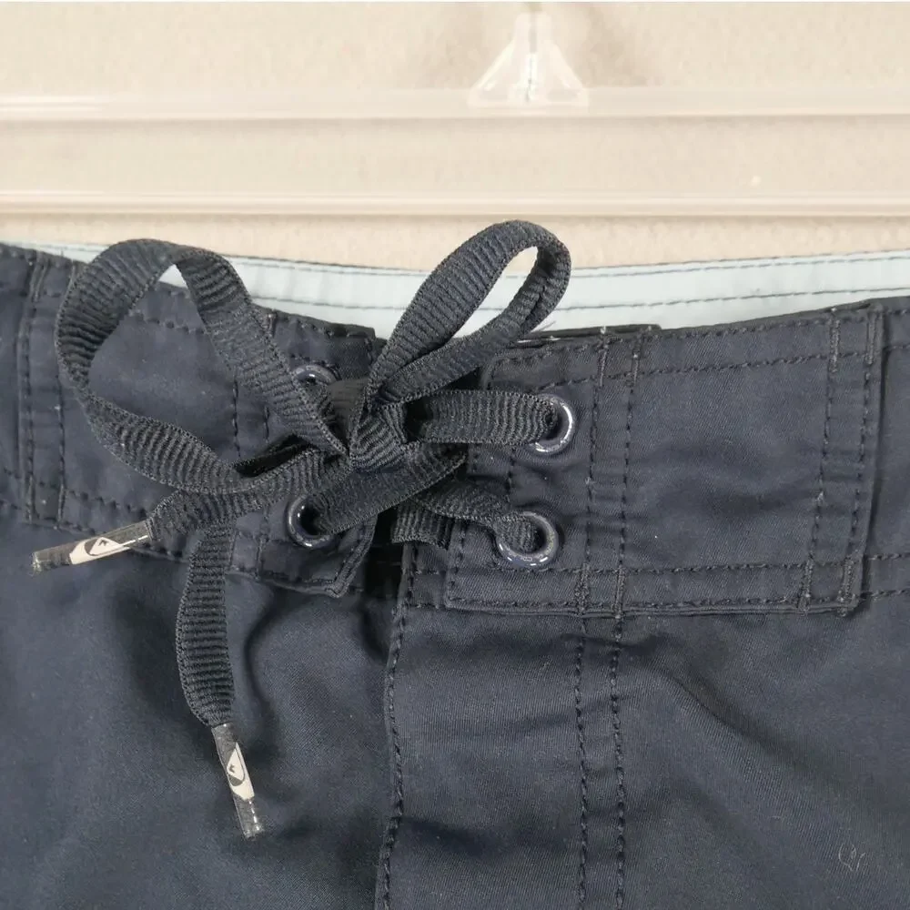 Quiksilver Surf Board Shorts Swim Trunks‎ Men's Size 38 Navy Blue / Light Blue